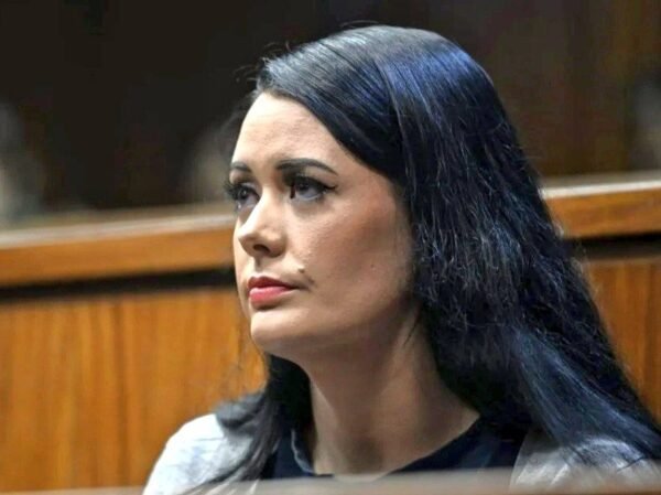 Amber Lee Hughes (25) sitting in the courtroom facing charges of murder