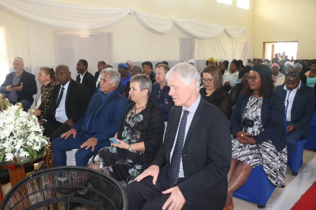 Mourners attend the funeral service of DA Councillor Nhlalayenza Ndlovu in Mpophomeni
