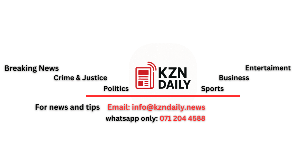 kzn daily banner with logo and categories and contact details