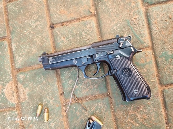 9mm firearm recovered from Molabe Fannie Seribishane and linked through ballistic analysis to the murder of Mamsy Seribishane in Limpopo.