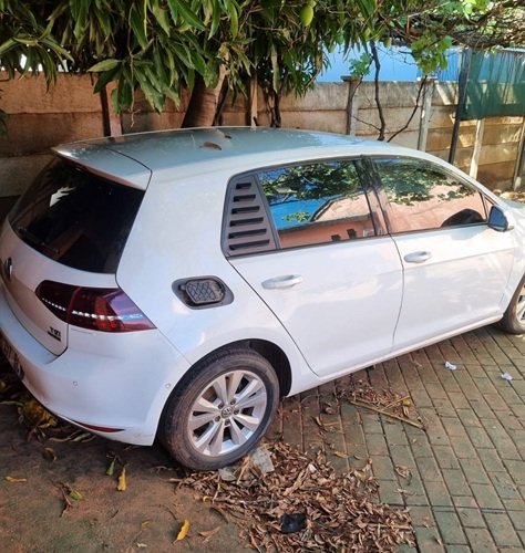 White Volkswagen Golf 7 reportedly used by the suspect to flee the scene following the murder of Mamsy Seribishane in Lebowakgomo.